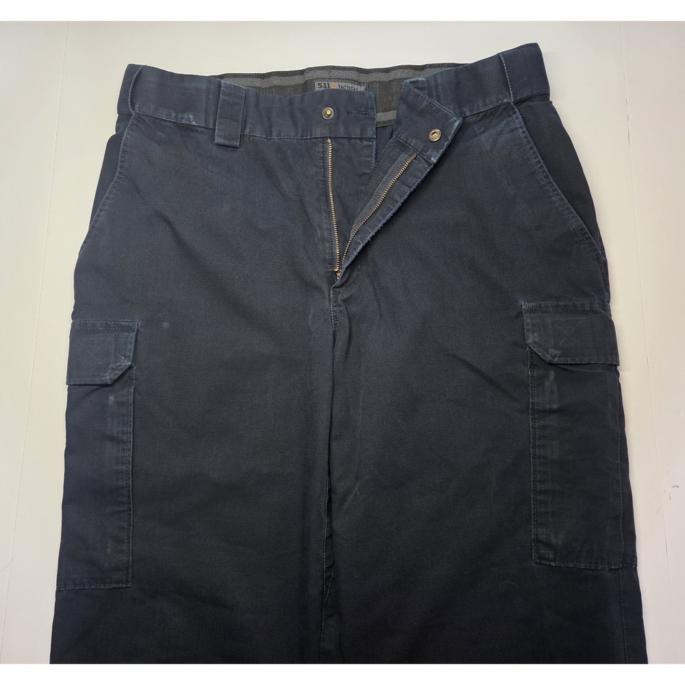 5.11 Tactical Mens Size 36 Navy Blue Rip Stop Cargo Pants EMS